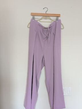 Wide Leg Drawstring Pants in Lavender